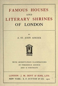 Famous Houses and Literary Shrines of London cover
