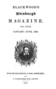 Blackwood's Edinburgh Magazine, Volume 67, No. 411, January 1850 — Various cover