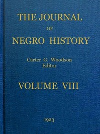 The Journal of Negro History, Volume 8, 1923 — Various cover