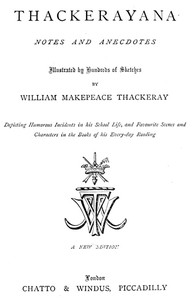 Thackerayana: Notes and Anecdotes — Anonymous cover