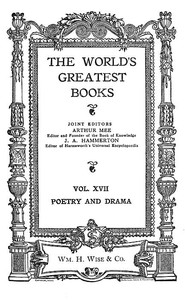 The World's Greatest Books — Volume 17 — Poetry and Drama — Anonymous cover