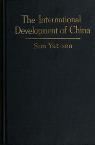 The International Development of China — Yat-sen Sun cover