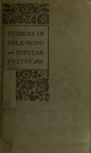 Studies in Folk-Song and Popular Poetry — Alfred M. (Alfred Mason) Williams cover