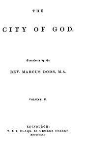 The City of God, Volume II — of Hippo, Saint Augustine cover