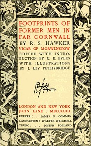 Footprints of Former Men in Far Cornwall — Robert Stephen Hawker cover