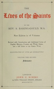 The Lives of the Saints, Volume 02 (of 16): February — S. (Sabine) Baring-Gould cover