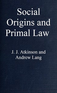 Social Origins and Primal Law — Andrew Lang cover