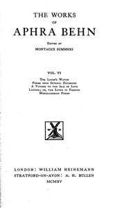 The Works of Aphra Behn, Volume VI — Aphra Behn cover