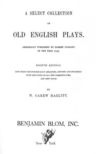 A Select Collection of Old English Plays, Volume 05 — Anonymous cover