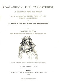 Rowlandson the Caricaturist; a Selection from His Works. Vol. 2 — Joseph Grego cover