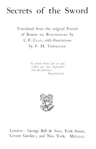 Secrets of the Sword — César Lecat, baron de Bazancourt cover
