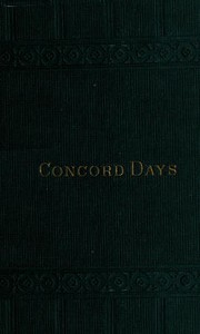 Concord Days — Amos Bronson Alcott cover