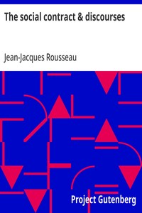 The social contract & discourses — Jean-Jacques Rousseau cover