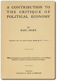 A Contribution to the Critique of Political Economy — Karl Marx cover