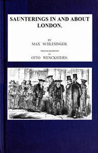 Saunterings in and about London — Max Schlesinger cover
