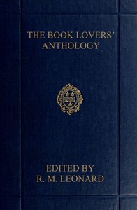 The Book-Lovers' Anthology — Anonymous cover