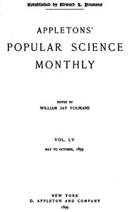 Appletons' Popular Science Monthly, October 1899: Vol. LV, May to October, 1899 — Various cover