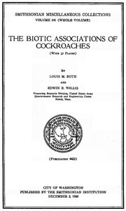 The Biotic Associations of Cockroaches — Louis M. (Louis Marcus) Roth cover