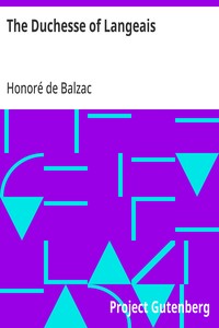 The Duchesse of Langeais — Honoré de Balzac cover