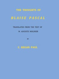 The Thoughts of Blaise Pascal — Blaise Pascal cover