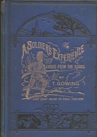 A Soldier's Experience; or, A Voice from the Ranks: Showing the Cost of War in Blood and Treasure. A Personal Narrative of the Crimean Campaign, from the Standpoint of the Ranks; the Indian Mutiny, and Some of its Atrocities; the Afghan Campaigns of — T. (Timothy) Gowing cover
