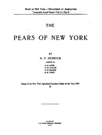 The pears of New York — U. P. Hedrick cover