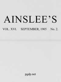 Ainslee's magazine, Volume 16, No. 2, September, 1905 — Various cover