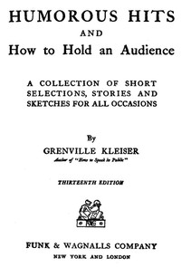 Humorous Hits and How to Hold an Audience: A Collection of Short Selections, Stories and Sketches for All Occasions — Anonymous cover