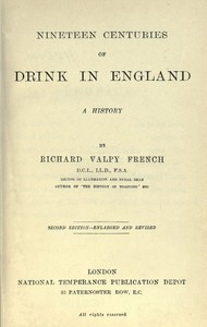 Nineteen Centuries of Drink in England: A History — Richard Valpy French cover