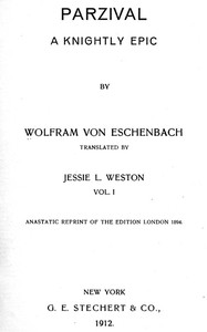 Parzival: A Knightly Epic (vol. 1 of 2) — von Eschenbach Wolfram cover