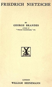 Friedrich Nietzsche — Georg Brandes cover