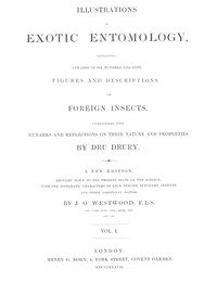 Illustrations of Exotic Entomology, Volume 1 — Dru Drury cover