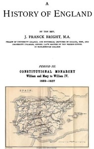 A History of England, Period III. Constitutional Monarchy — J. Franck (James Franck) Bright cover