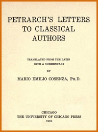 Petrarch's Letters to Classical Authors — Francesco Petrarca cover