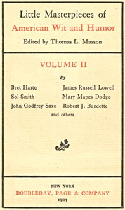 Little Masterpieces of American Wit and Humor, Volume II — Anonymous cover