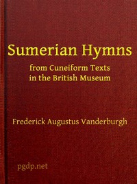 Sumerian Hymns from Cuneiform Texts in the British Museum — Anonymous cover
