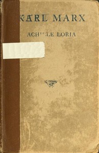 Karl Marx — Achille Loria cover