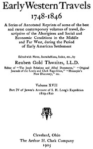James's Account of S. H. Long's Expedition, 1819-1820, part 4 — Edwin James cover