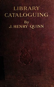 Library Cataloguing cover