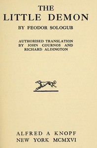 The Little Demon — Fyodor Sologub cover