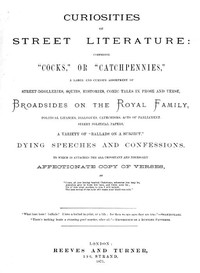 Curiosities of Street Literature — Anonymous cover