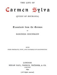 The Life of Carmen Sylva (Queen of Roumania) — Natalie Stackelberg cover