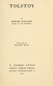 Tolstoy — Romain Rolland cover