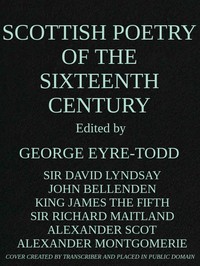 Scottish Poetry of the Sixteenth Century — Anonymous cover