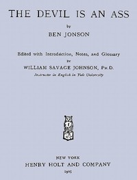 The Devil is an Ass — Ben Jonson cover