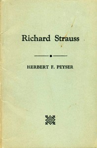 Richard Strauss — Herbert F. (Herbert Francis) Peyser cover