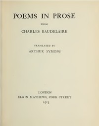 Poems in Prose cover