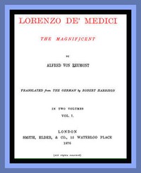 Lorenzo de' Medici, the Magnificent (vol. 1 of 2) cover