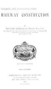 Railway Construction — William Hemingway Mills cover