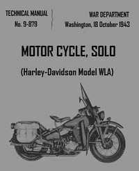 Motorcycle, Solo (Harley-Davidson Model WLA) — United States. War Department cover